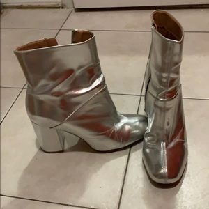 Silver Platform Boots